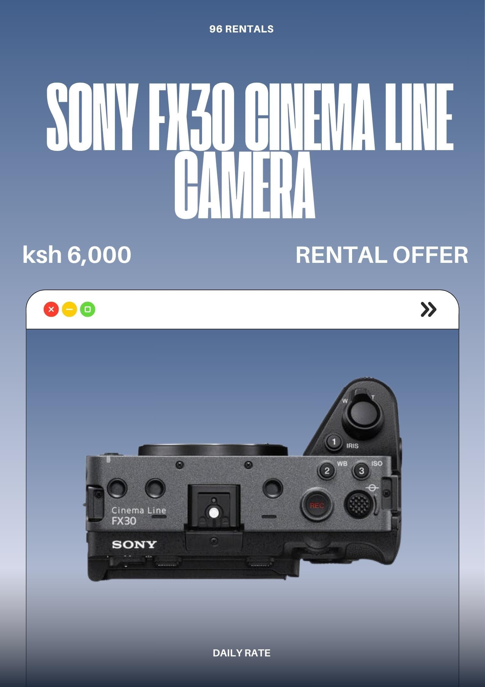 Sony FX30 Cinema Line Camera